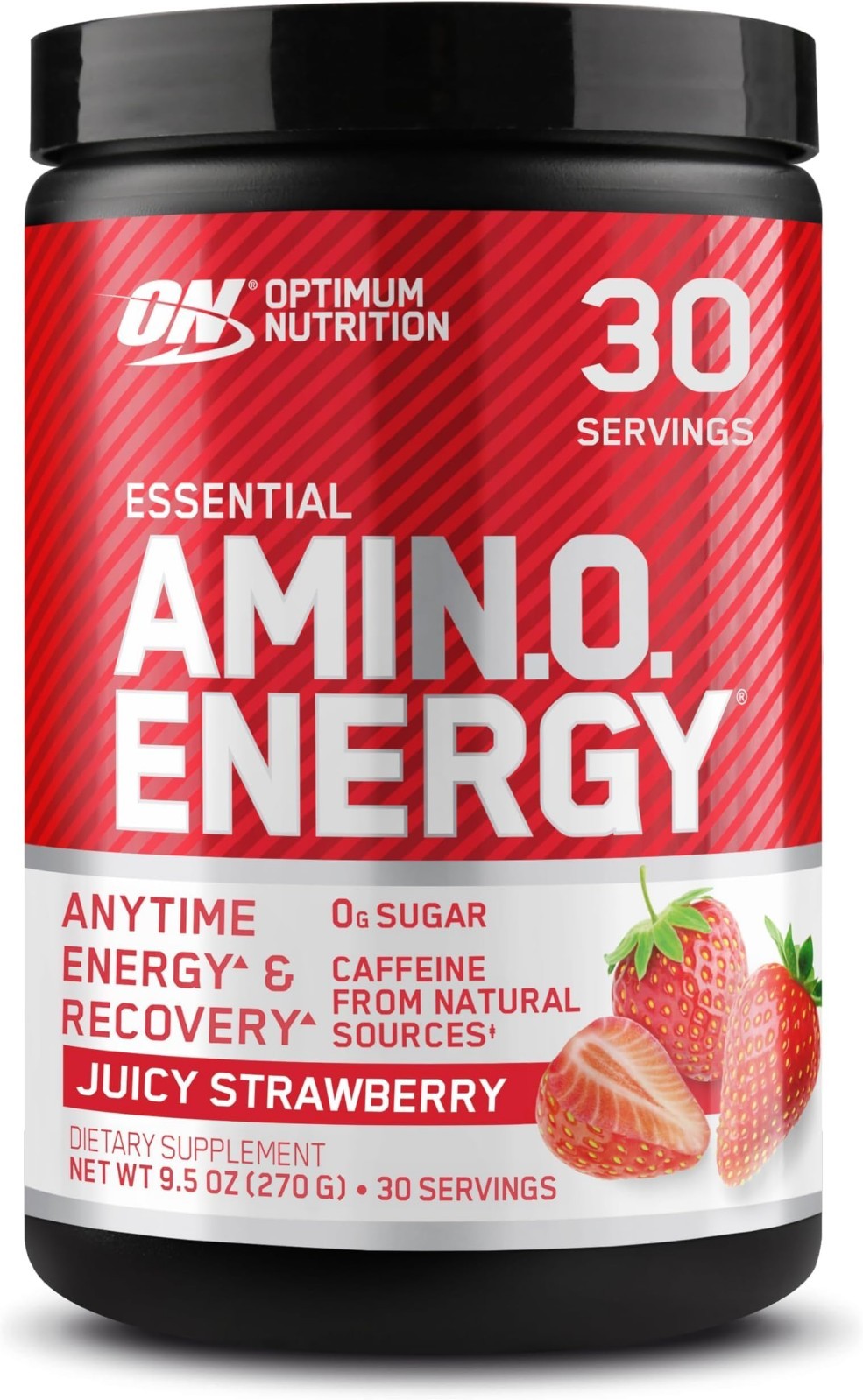 Amino Energy Pre Workout Powder – BCAA, Green Tea, Keto Friendly, Strawberry Bur