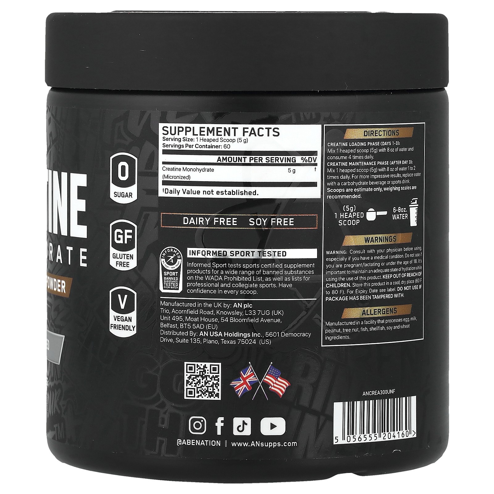 Creatine Monohydrate, Unflavored, 10.58 oz (300 g)