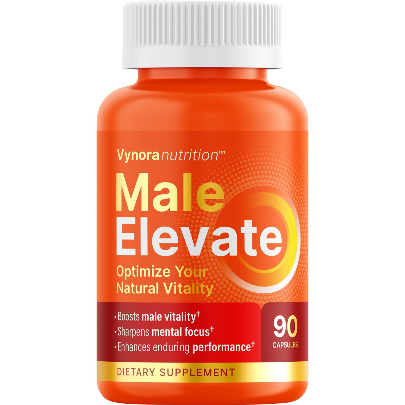Testosterone Booster Supplement – Male Enhancing 90 Count (Pack of 1), Orange