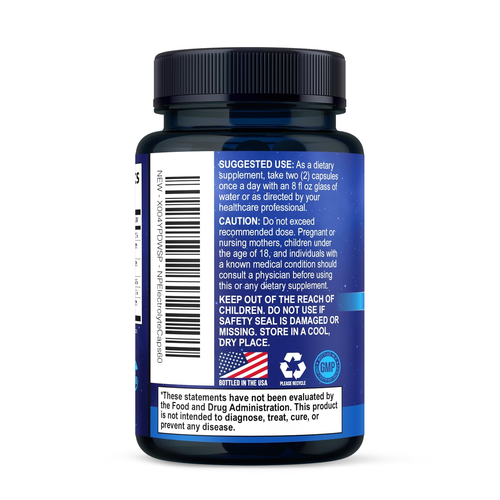 Electrolytes Supplement – 6-in-1 Advanced Hydration 60 Count (Pack of 1)