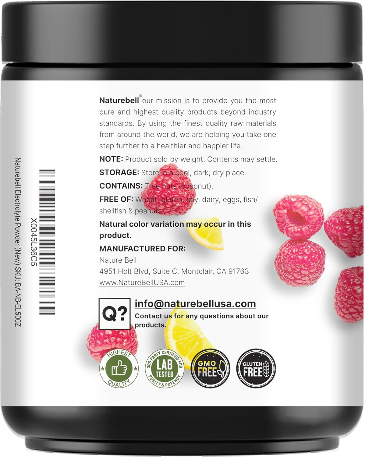 Electrolytes Powder – 500 G – Hydration Support with Essential Minerals – Energy