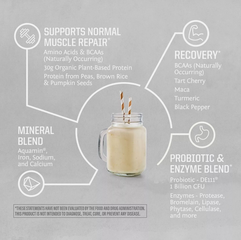 Sunwarrior Vegan Protein Powder USDA Organic Protein Powder Cake Batter flavor