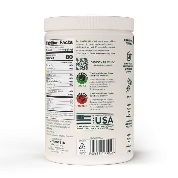 Clear Whey Isolate Protein Powder, Lemonade, 20 Servings, 1.1lbs NEW w/Free Ship