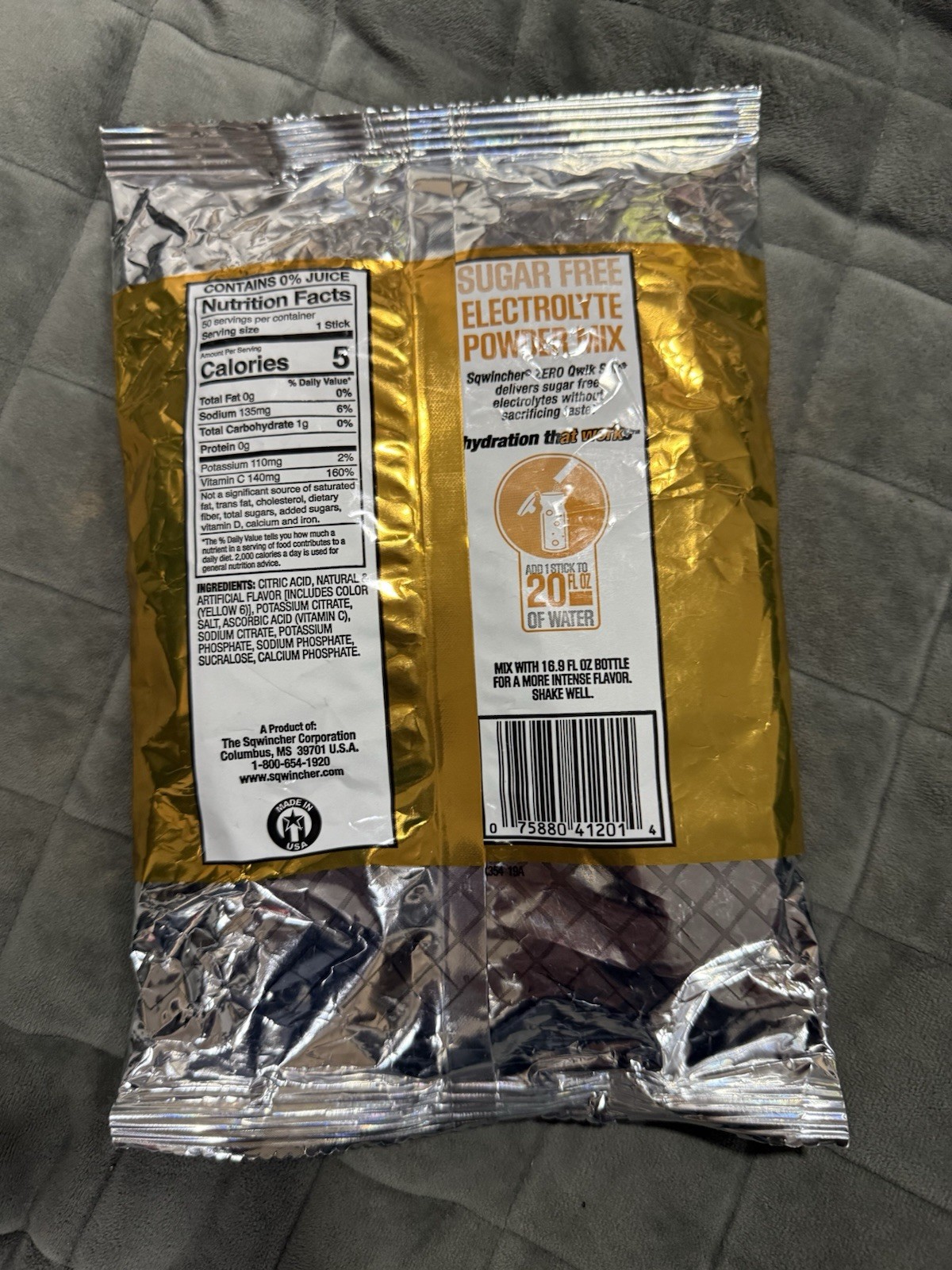 Sqwincher Zero Sugar Qwik Stick 🍊 Orange Flavor Electrolyte 50ct