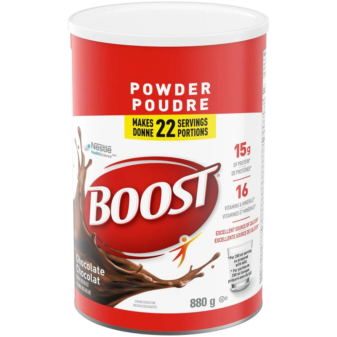 Boost Powder Chocolate Instant Breakfast Drink Mix 880g Canister, FREE SHIPPING