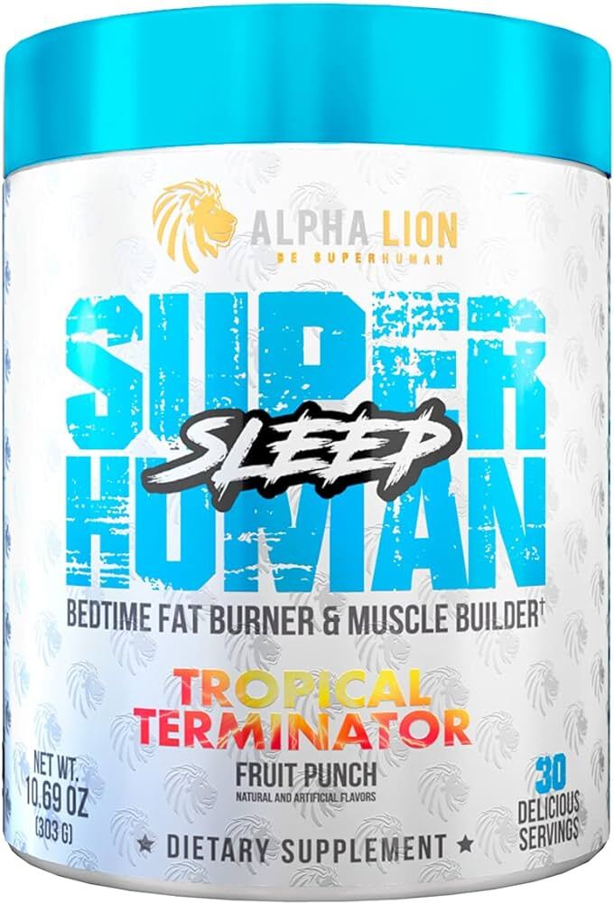 Alpha Lion Super Human Sleep Nighttime Fat Burner Sleep 30 Servings 2 Flavors