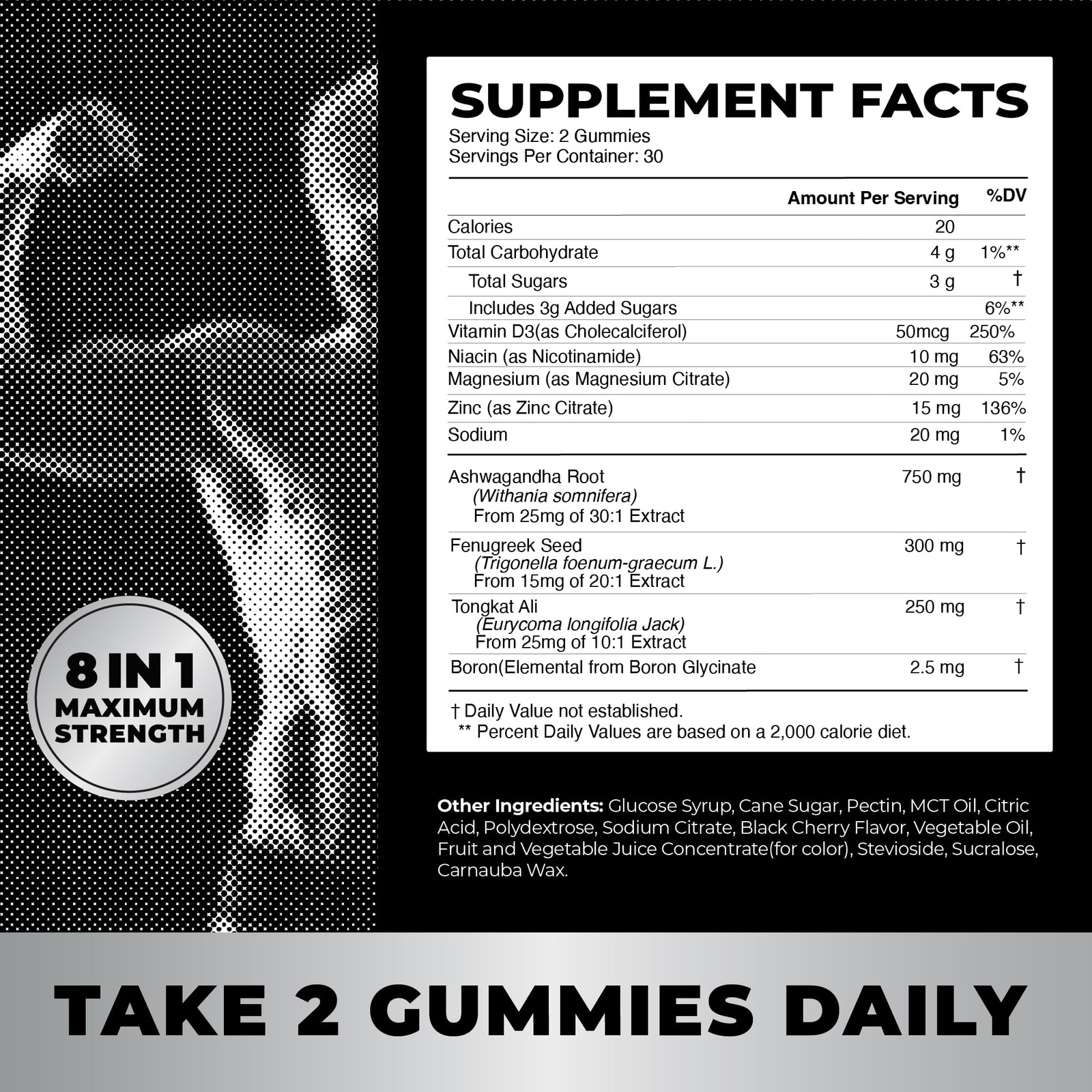 Testosterone Supplement for Men Muscle Growth, 60 Count (Pack of 1)