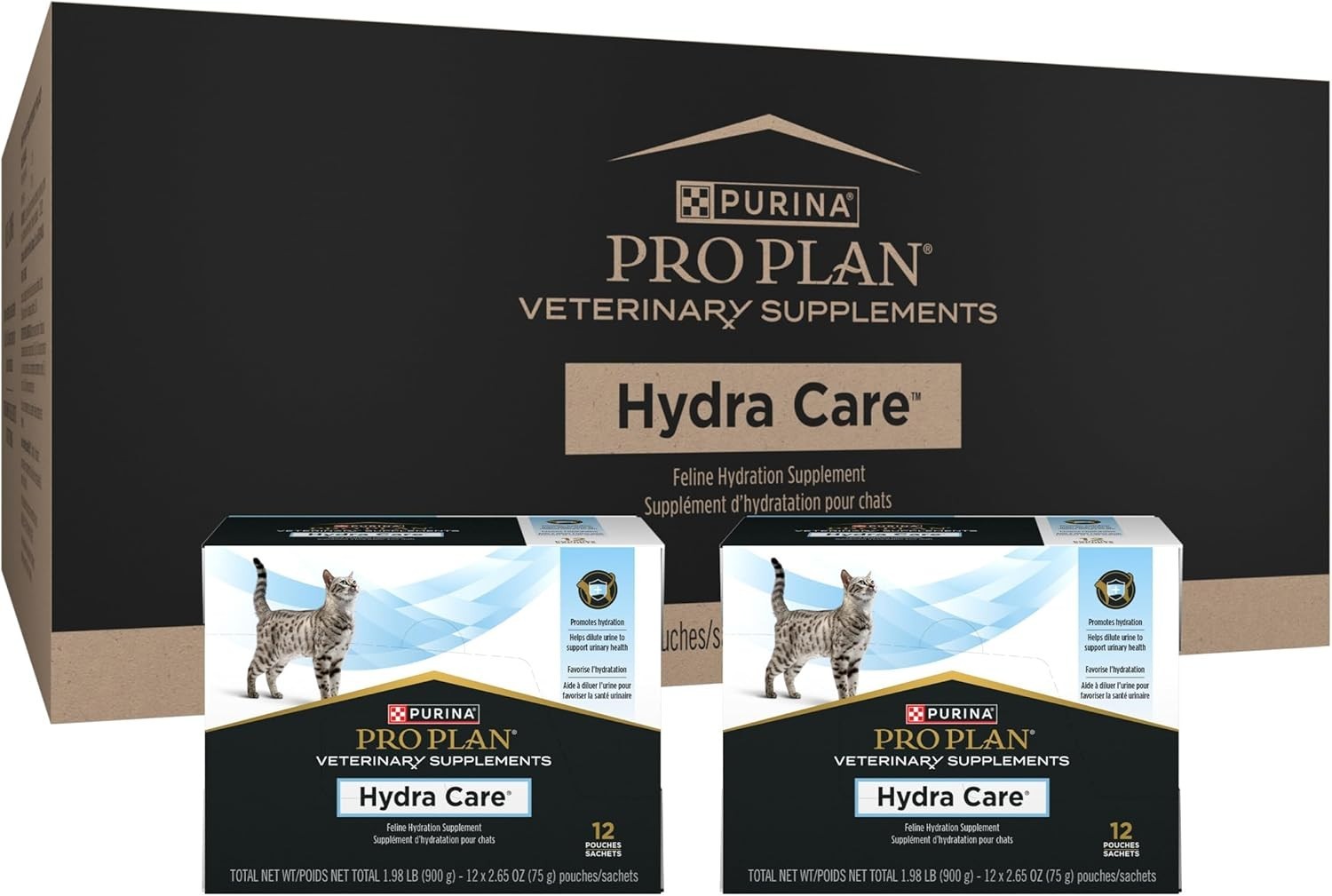 Hydration Cat Supplements – 24 Pouches of Pro Plan Veterinary Hydra Care 2.65 oz