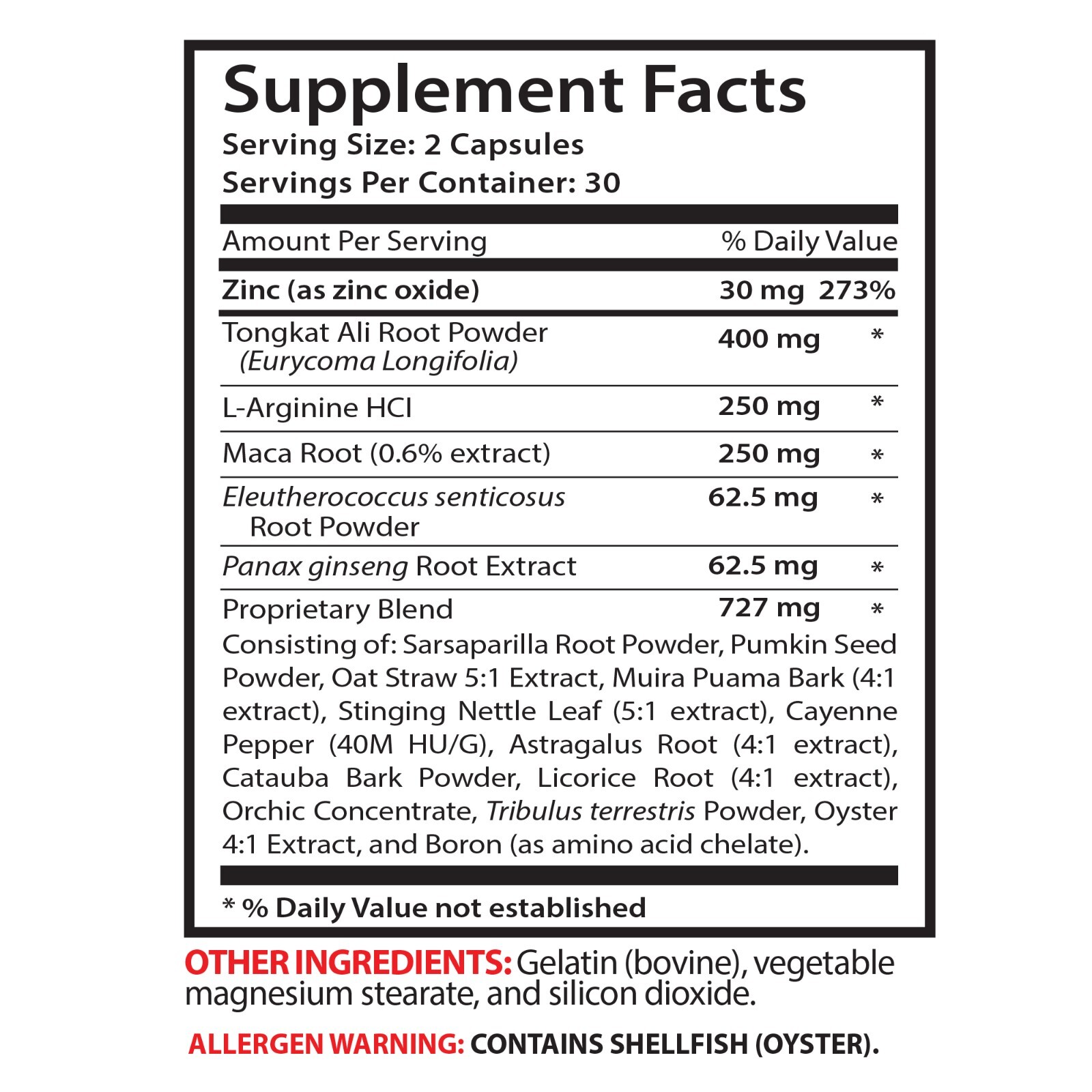 Ginseng Strength – GET HARD PILLS – Tribulus Formula 1 Bottle 60 Capsules