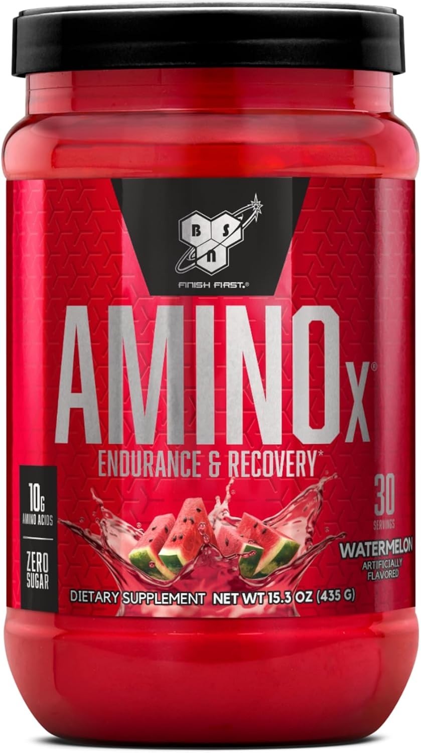 Amino X BCAA Muscle Recovery Powder – 10g Amino Acids, Watermelon, 30 Servings
