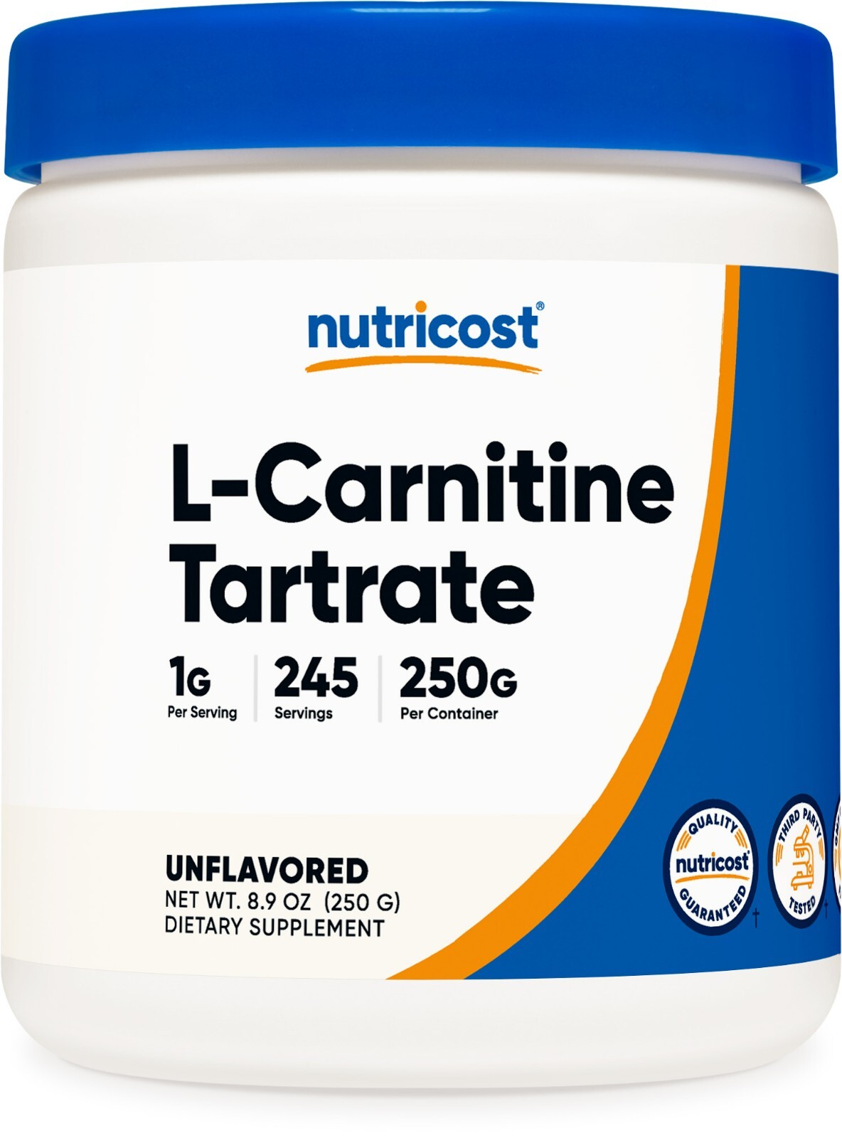 Nutricost L-Carnitine Tartrate Powder (250 Grams) – 1 Gram per Serving
