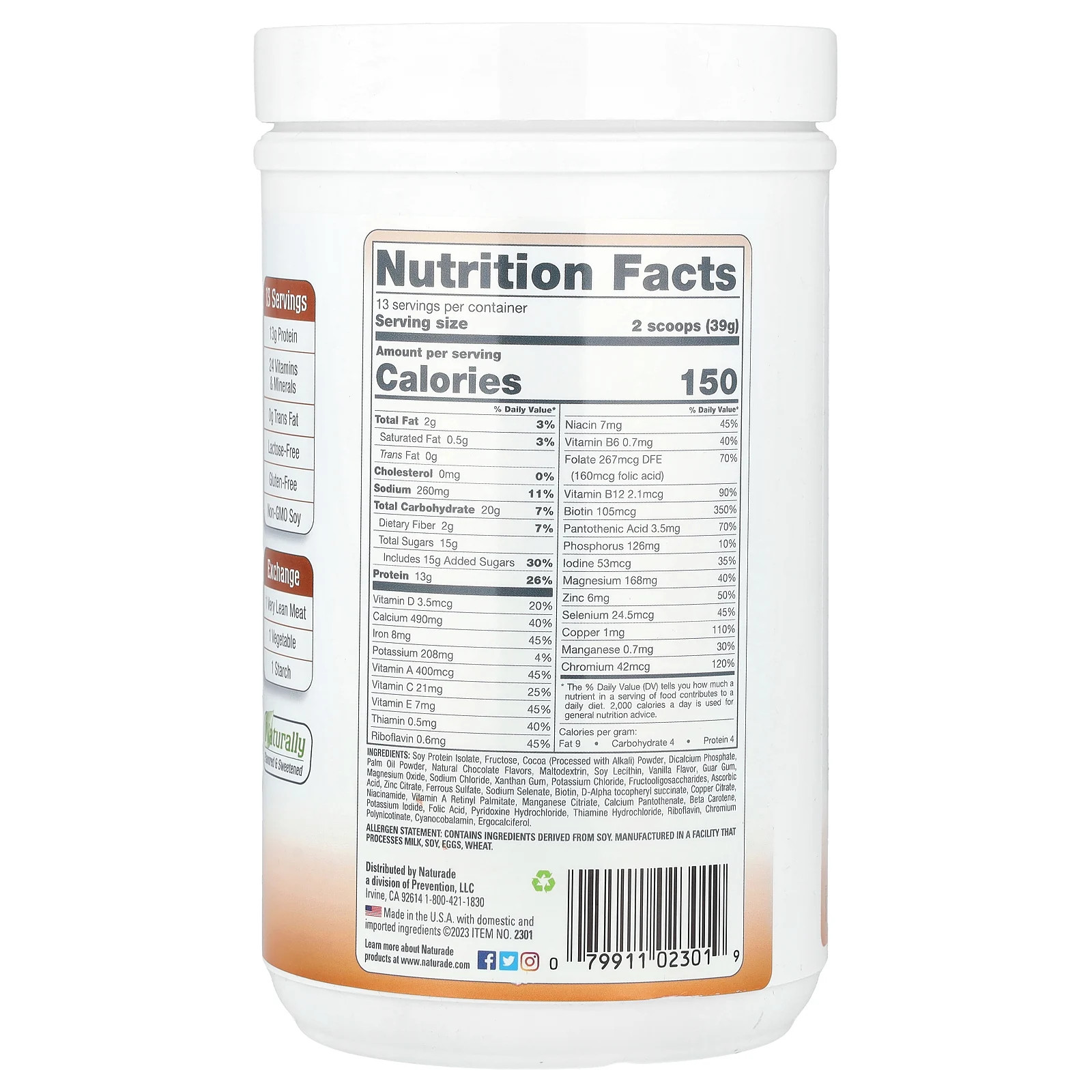 Total Soy, Meal Replacement, Bavarian Chocolate, 17.88 oz (507 g)