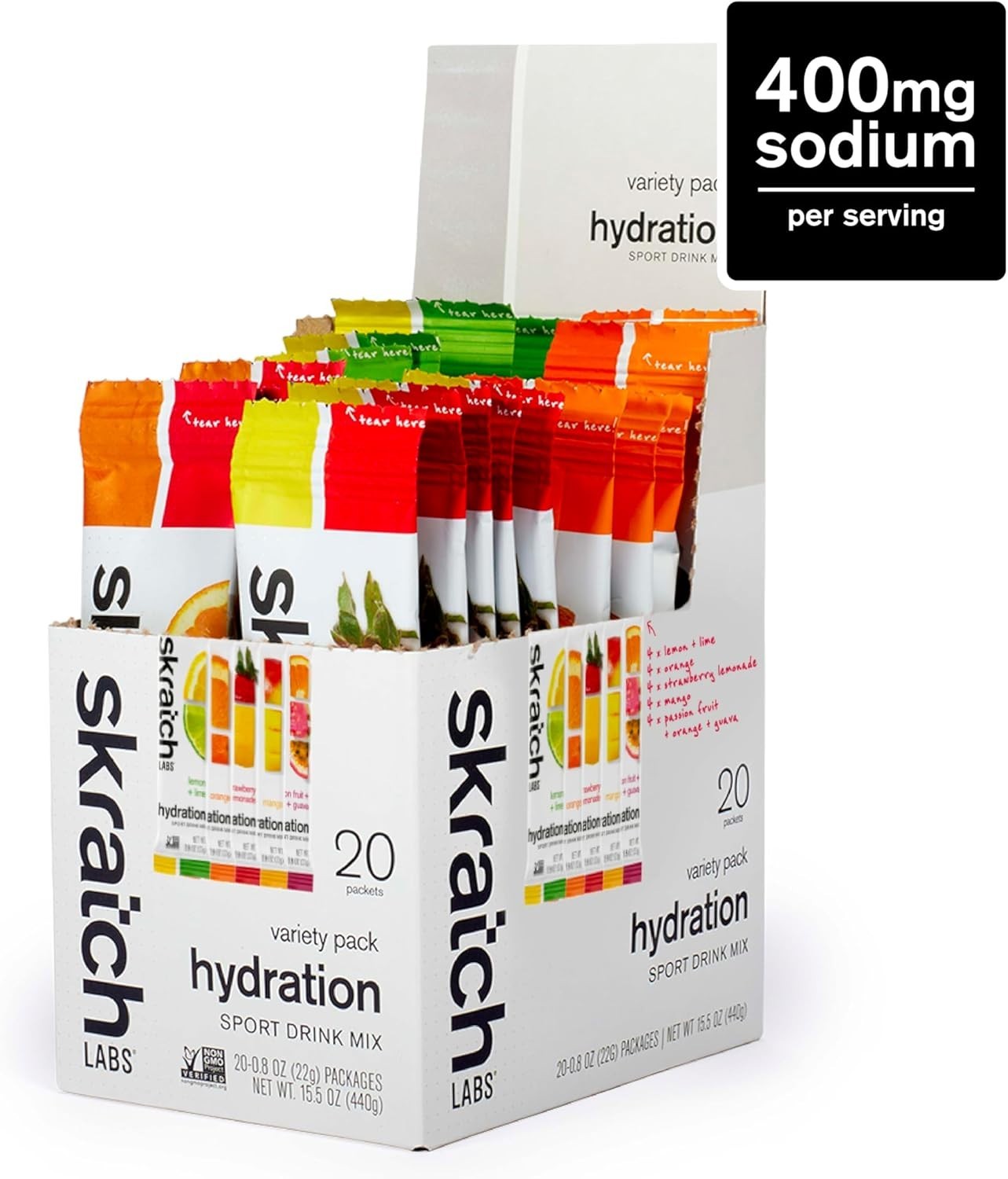Hydration Packets – Hydration Drink Mix, Variety Pack 20 Single Serving Packe…