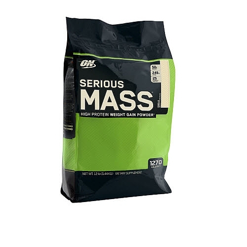 OPTIMUM NUTRITION SERIOUS MASS! Vanilla 12 lbs 01/2024 Creatine Glutamine BCAA