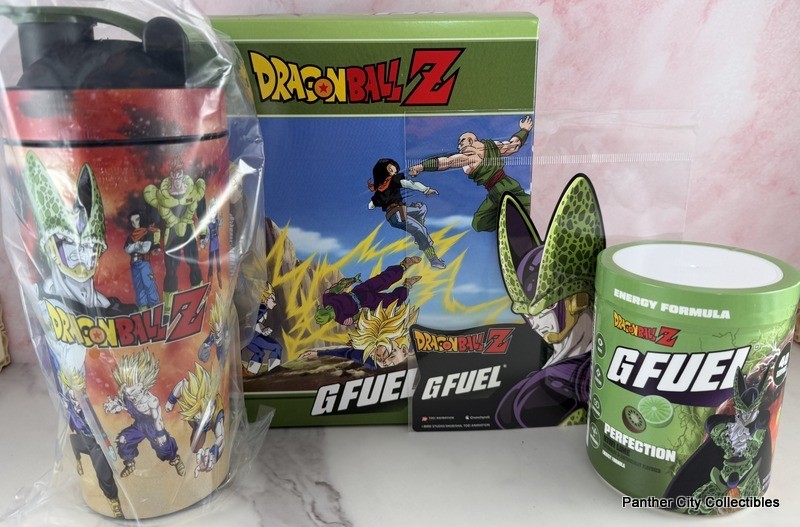 New G FUEL Dragon Ball Z Collector’s Box 40 Serving Tub Shaker Sticker