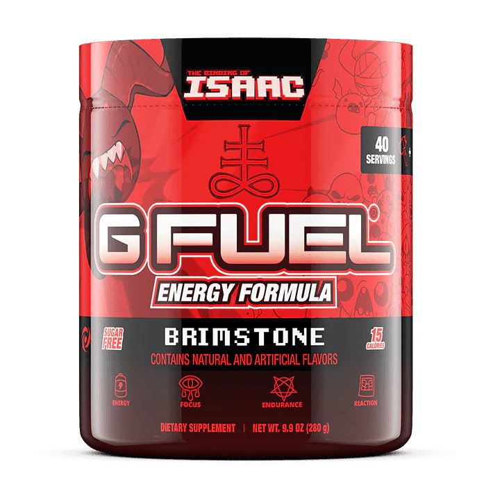 G Fuel The Binding of Isaac Brimstone Tub Endurance Energy Formula 40 Servings