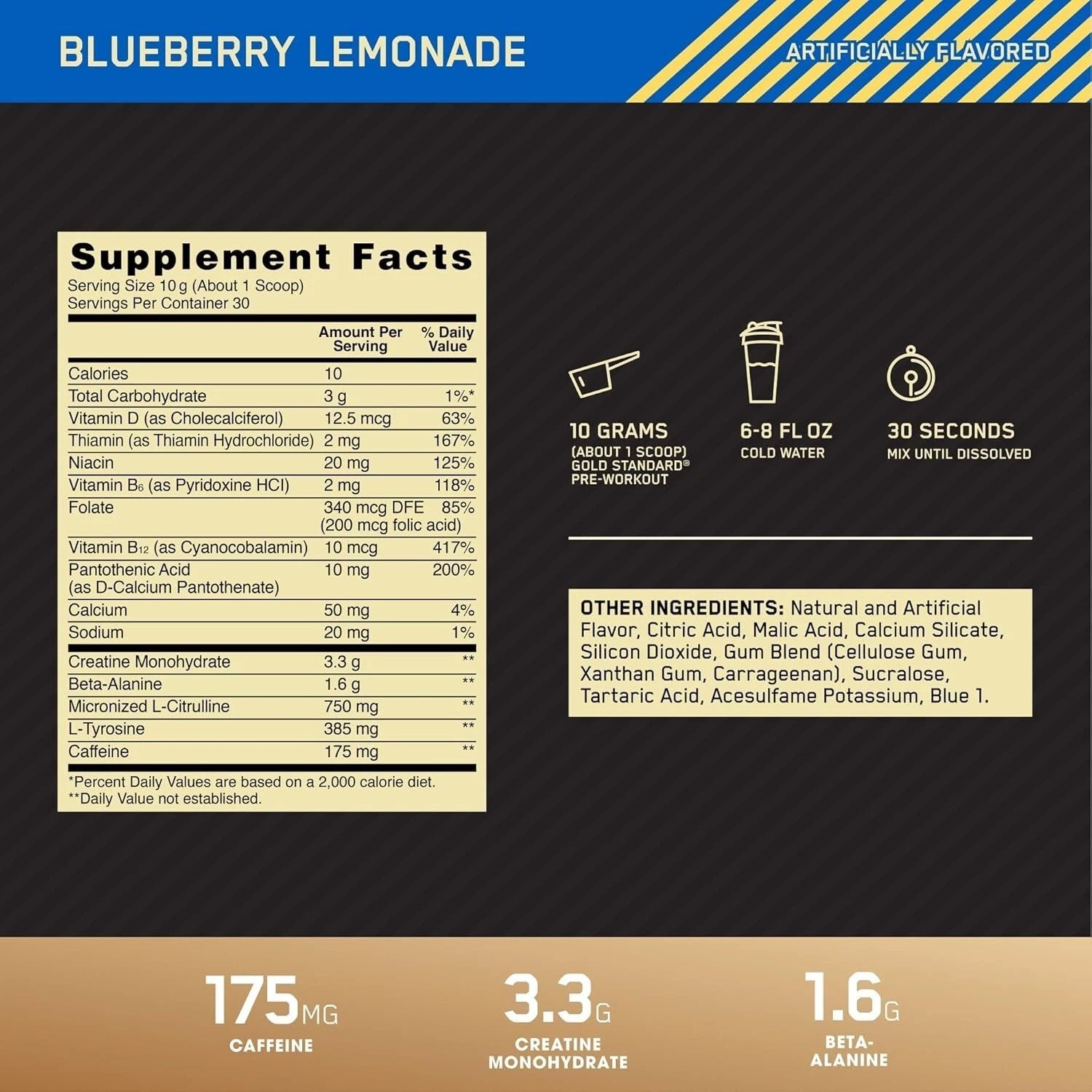 Enhance Performance with Gold Standard Pre-Workout: 30 Servings, Keto-Friendly