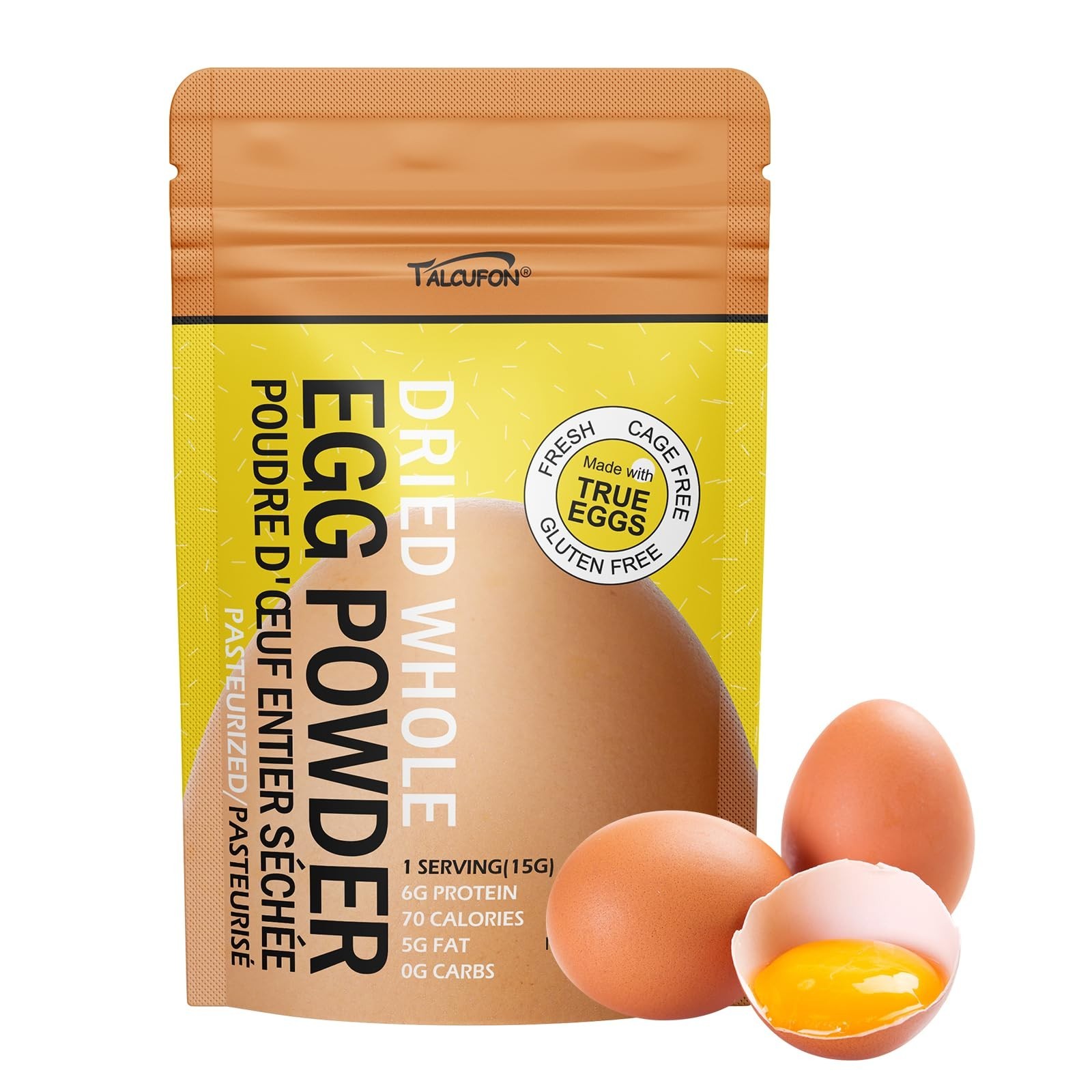 Whole Egg Powder Pasteurized Premium Freeze Dried 8 oz for Baking and Cooking