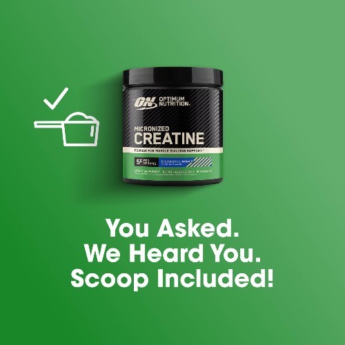 Optimum Nutrition Creatine Monohydrate Powder Blueberry Lemonade 60Servings 413g
