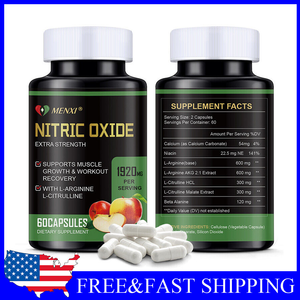 Nitric Oxide Booster Extra Strength, L Arginine 3X Strength Nitric Oxide Support