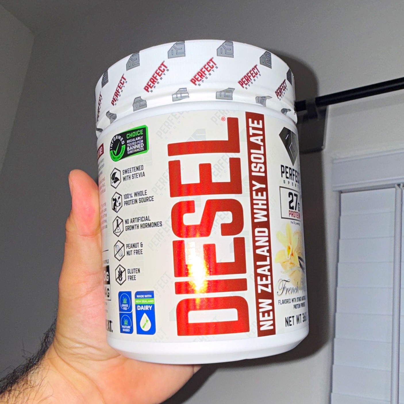 Diesel New Zealand Whey Protein Isolate Powder French Vanilla 360g Gluten-Free