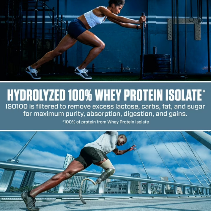 Dymatize ISO100 Hydrolyzed Whey Isolate Protein Powder, Cinnamon Cereal, 20 Ser
