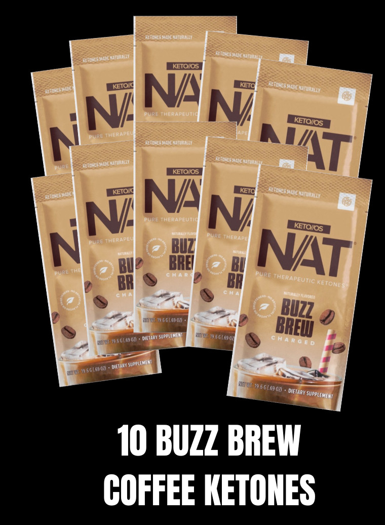 🔥Pruvit Keto OS NAT Ketones Buzz Brew Coffee Charged ☕ 10 Pk Exp 2027 NEW !!