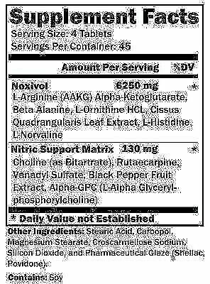 CTD SPORTS NOXIVOL (180 TABLETS) Vasodilator Pumps Boost Nitric Oxide