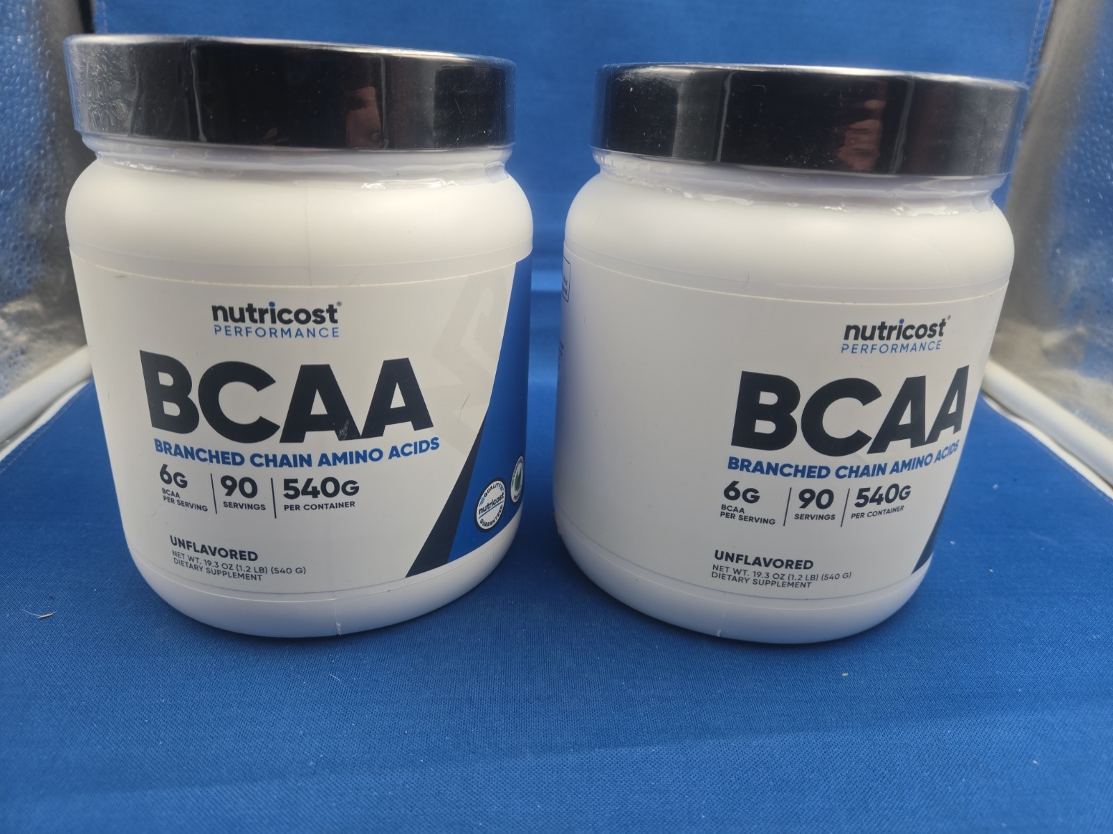(2x) Nutricost BCAA Powder 90 Servings (Unflavored) – 6000mg Per Serving Exp4/28