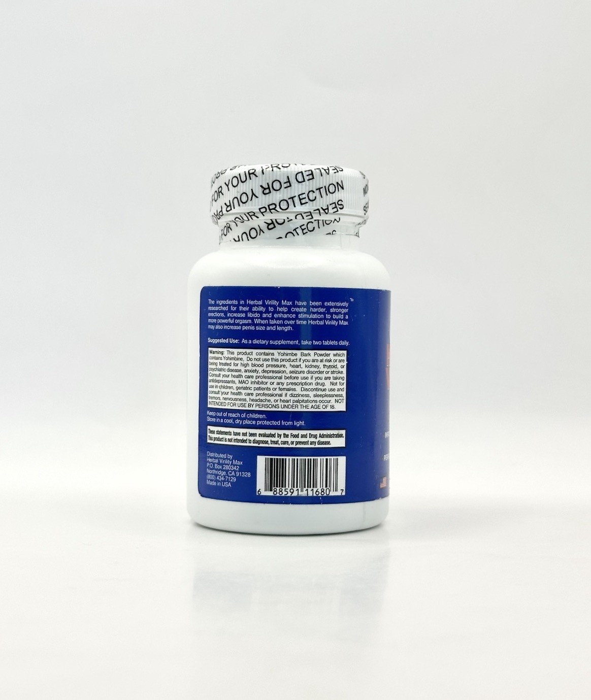 Herbal Virility Max Men Pills Herbal Virility Max Male Support (60 Tablets)