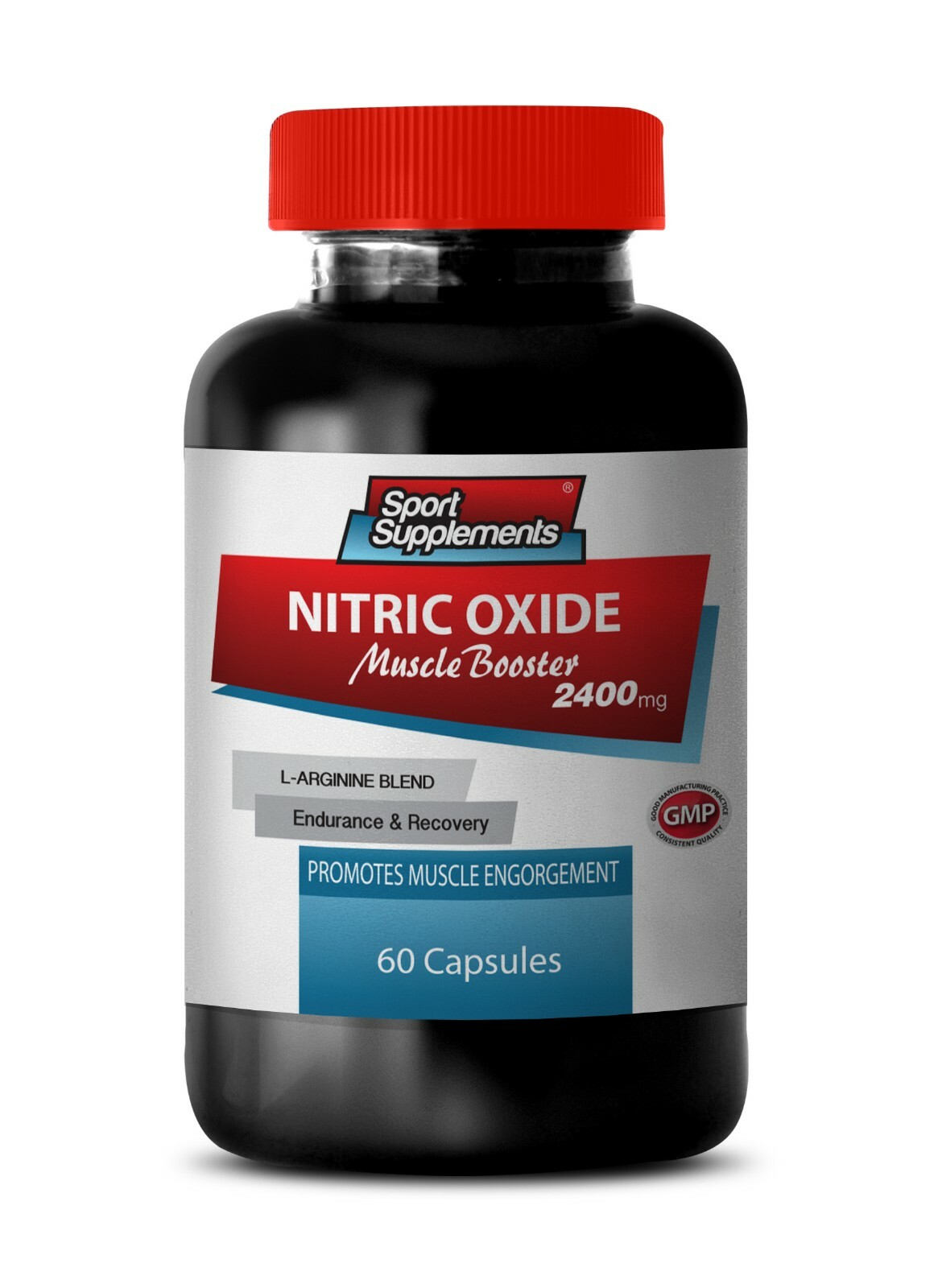 L-Arginine Pre Workout – Nitric Oxide 2400mg – Muscle grow 1 Bottle 60 Capsules