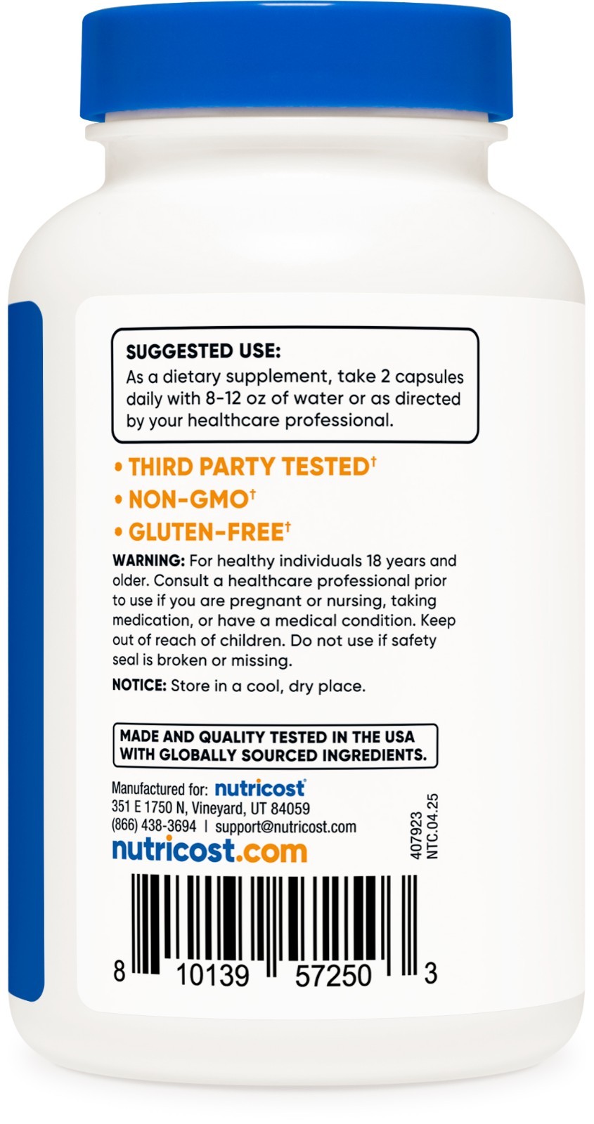 Nutricost Betaine Anhydrous 1500mg, 60 Servings