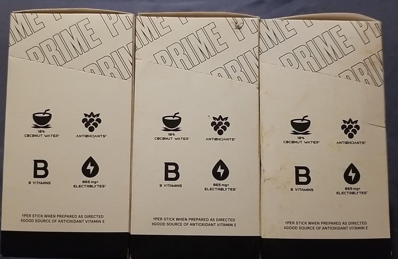 EXP 6/26 – Lot Of 3 NEW Boxes Prime Hydration Sticks Meta Moon 15 Per Box 0.29oz