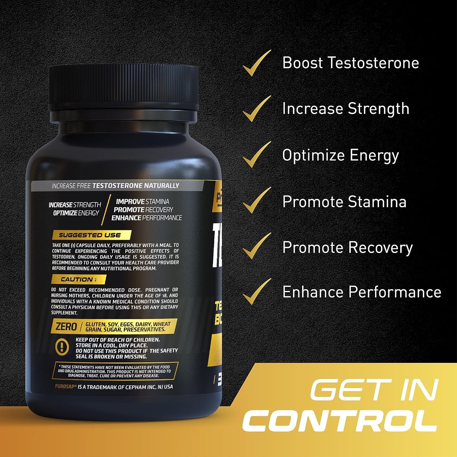 PrimeGENIX Testodren, Natural Testosterone Booster, Muscle Builder