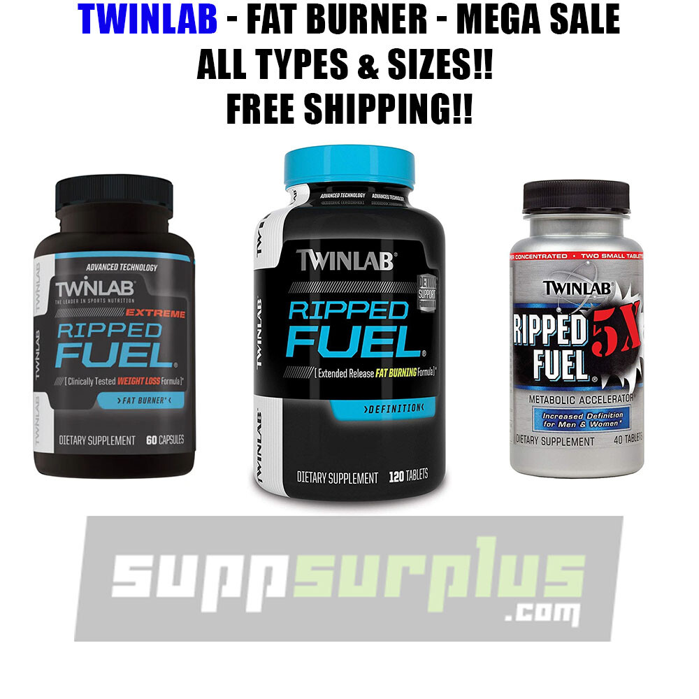 Twinlab Ripped Fuel Tablets – ALL Types – Force Factor & EVL Fat Burner SALE!!!