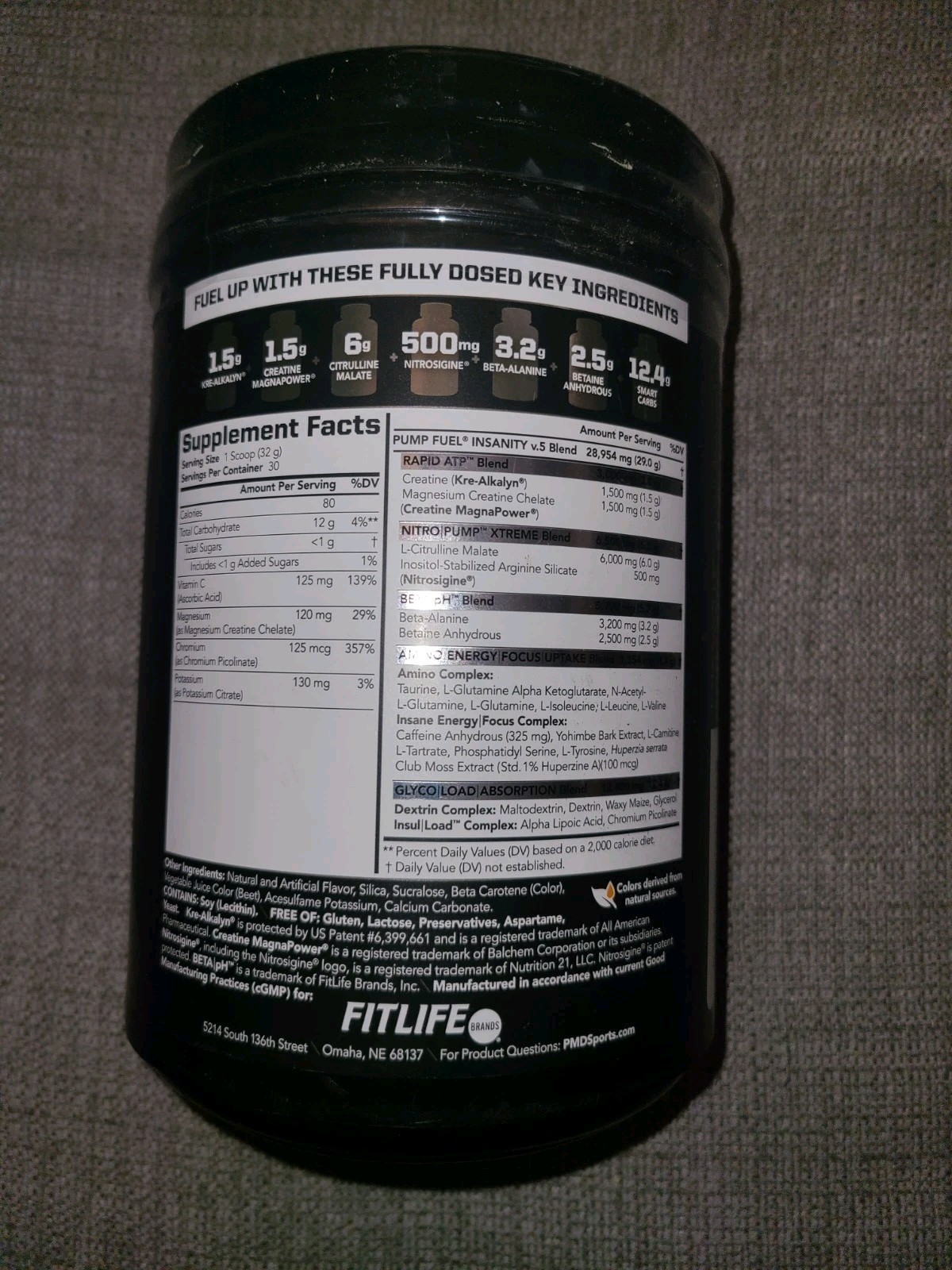 PUMP FUEL ULTRA INSANITY MIAMI SUNRISE. — – PRE WORKOUT — 2.1 lb