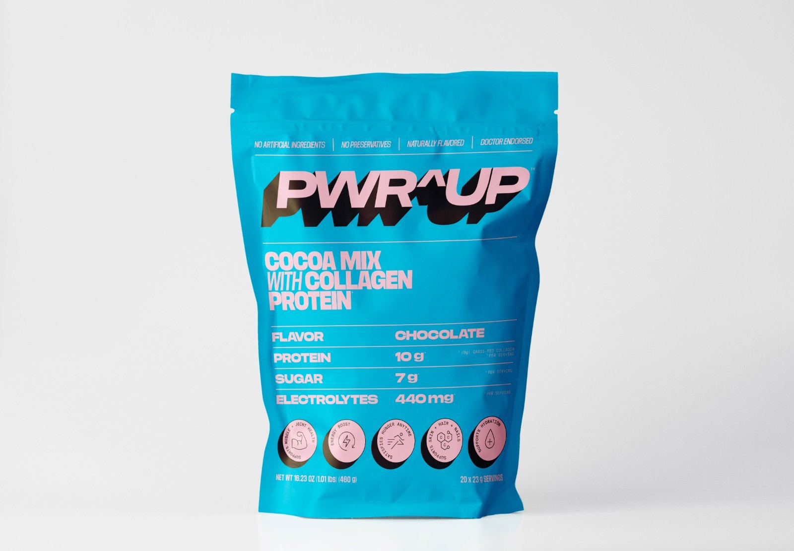 PWR^UP GRASS-FED COLLAGEN PEPET1DES CHOCOLATE READY-TO-EAT 16.23 OZ 20 SERVINGS