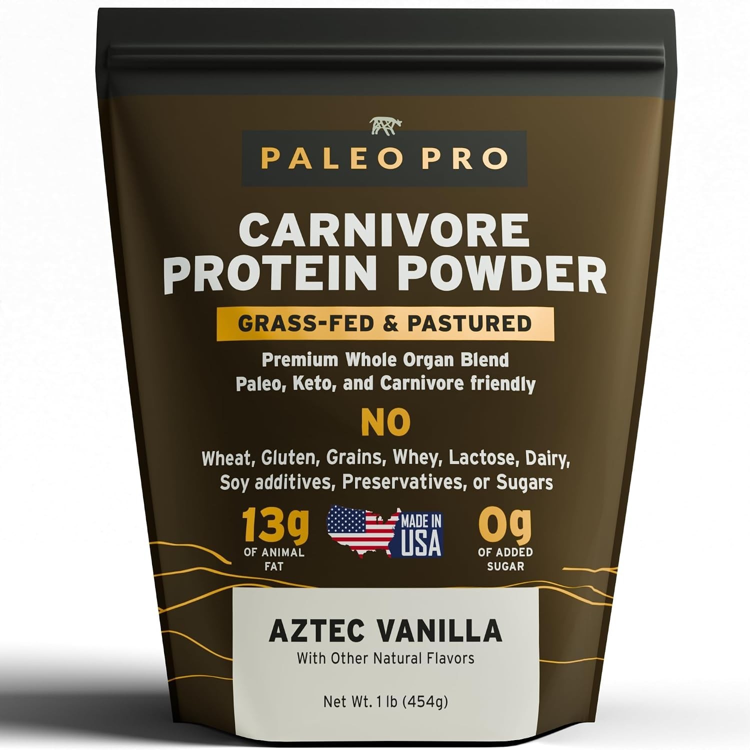 Sustainable Carnivore Protein – Aztec Vanilla, 15 Servings of No Sugar Nutrition