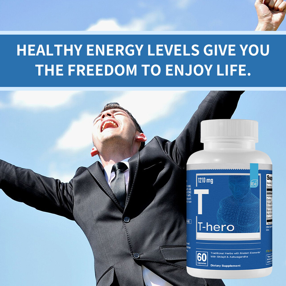 Essential Elements T-Hero Health Supplement Enhance Energy & Performance 60 Caps