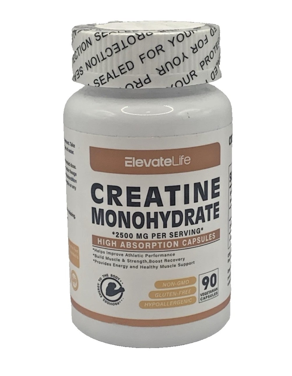 Creatine Monohydrate 2500mg, 90 Capsules Per Serving Exp 07/2026