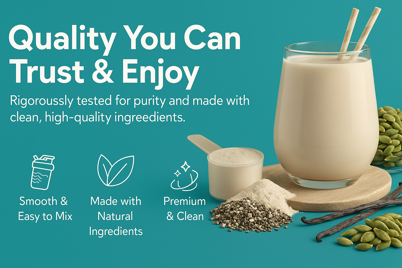 Organic Pea Protein Powder-Vegan, Vanilla, 20g Protein-5 Simple Ingredients-1 lb