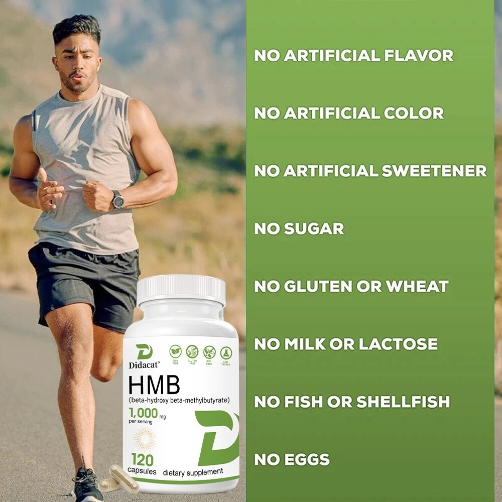 HMB 1000mg For Muscle Growth Lean Muscle Mass Fast Workout Recovery 30/60/120ct