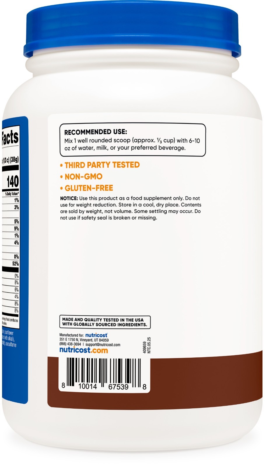 Nutricost Whey Protein Isolate (Chocolate) 2LBS