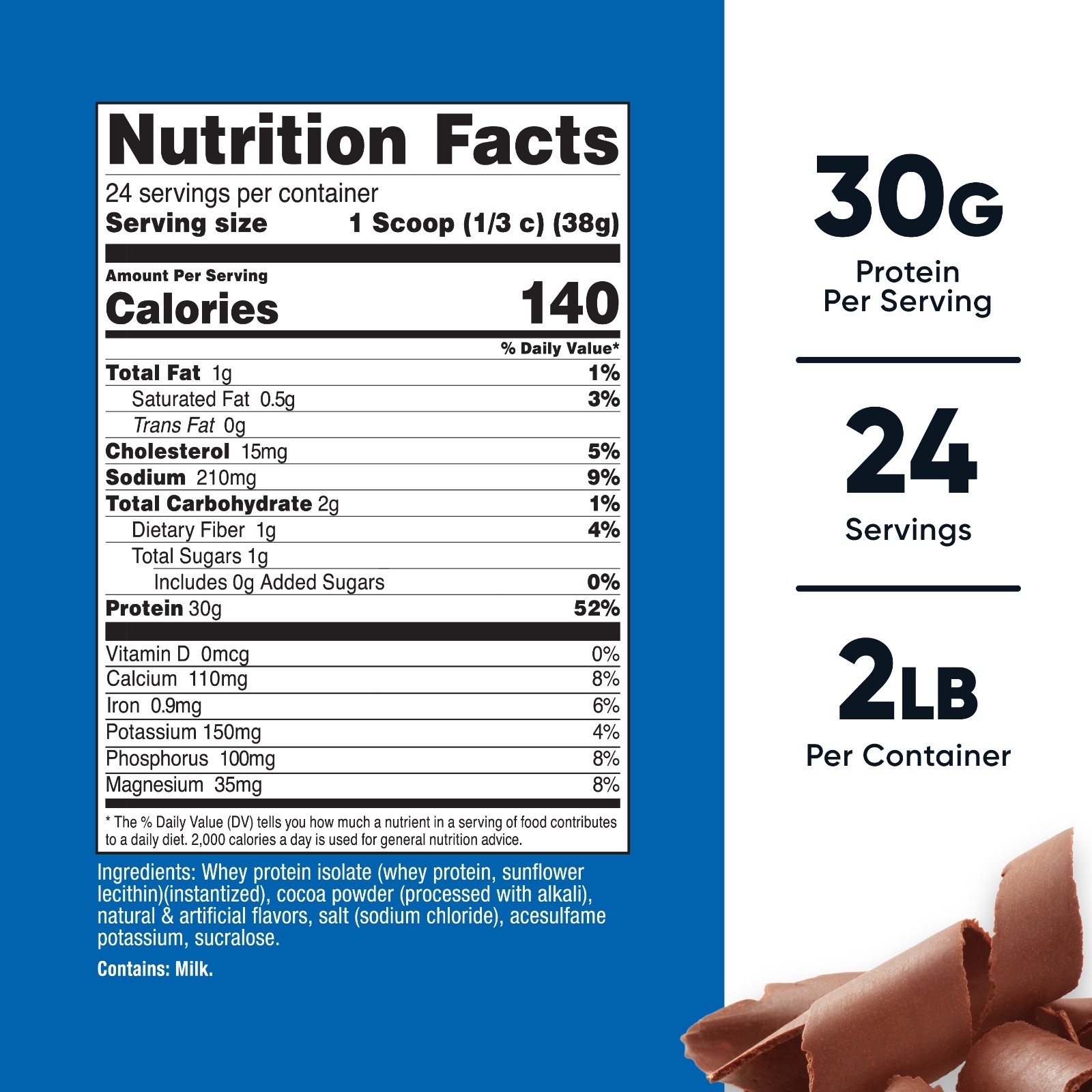 Nutricost Whey Protein Isolate (Chocolate) 2LBS