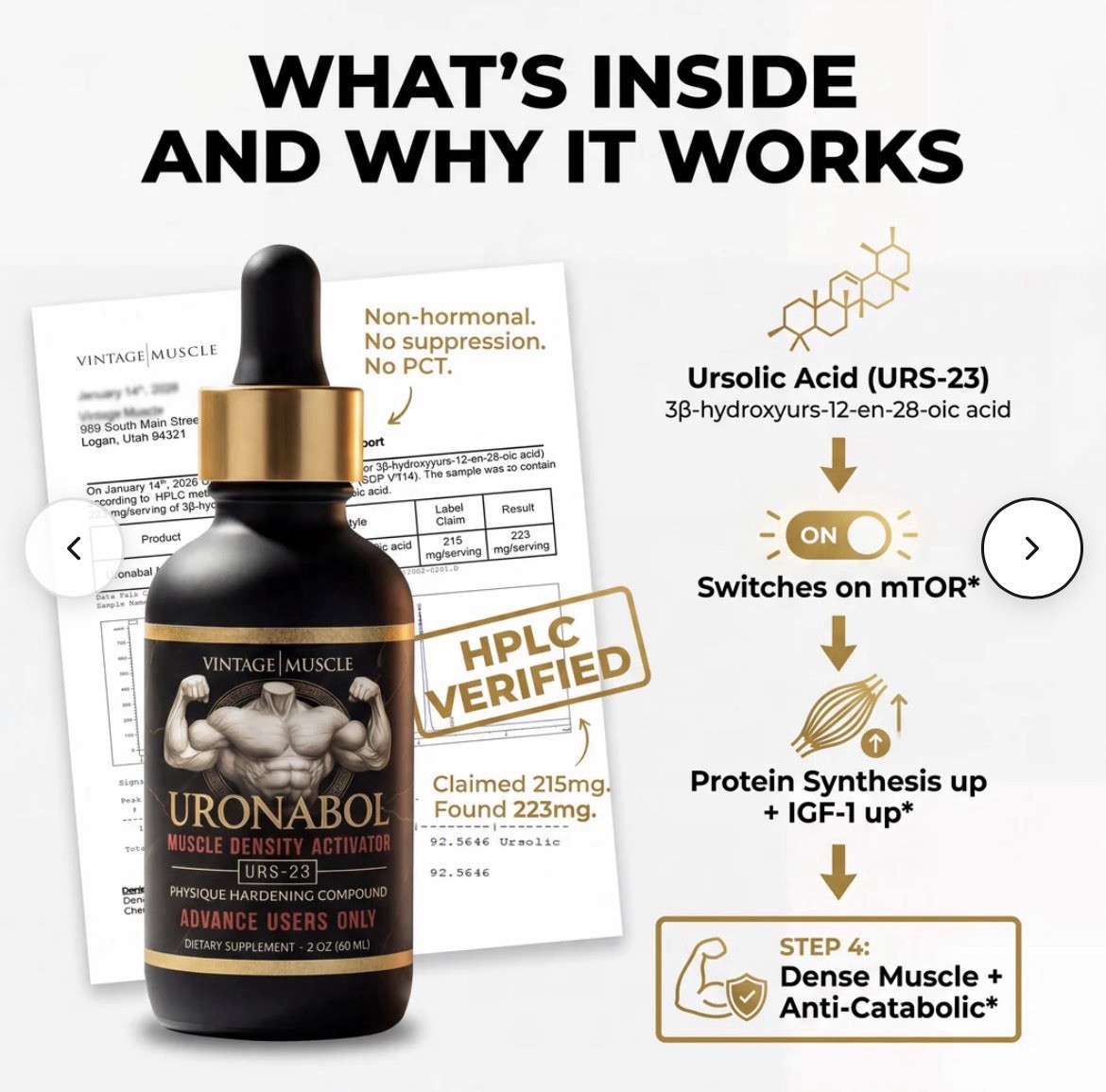 Uronabol:Ult.Dry, Striated, Density & Shredded Gainer By Vintage Muscle 💪🧪🏛️