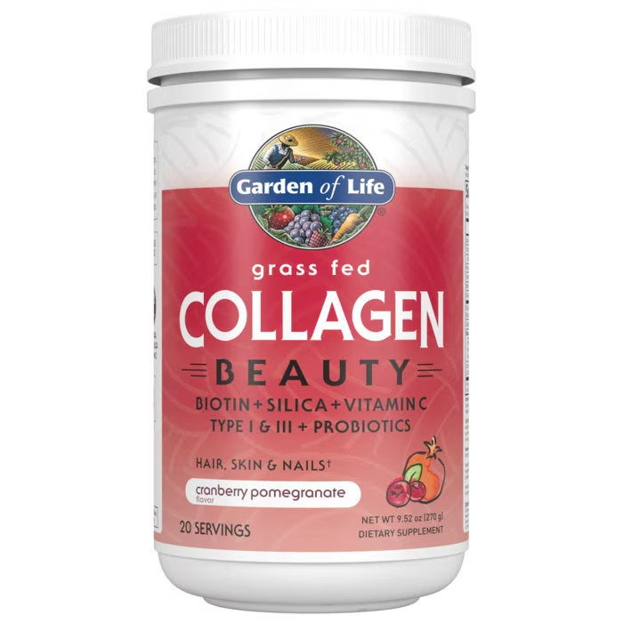 Garden of Life Grass Fed Collagen Beauty Cranberry Pomegranate 9.52 oz (270 g)