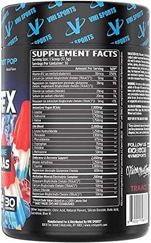 Aminogex Ultra BCAA Powder, Patriot Pop, 30 Servings