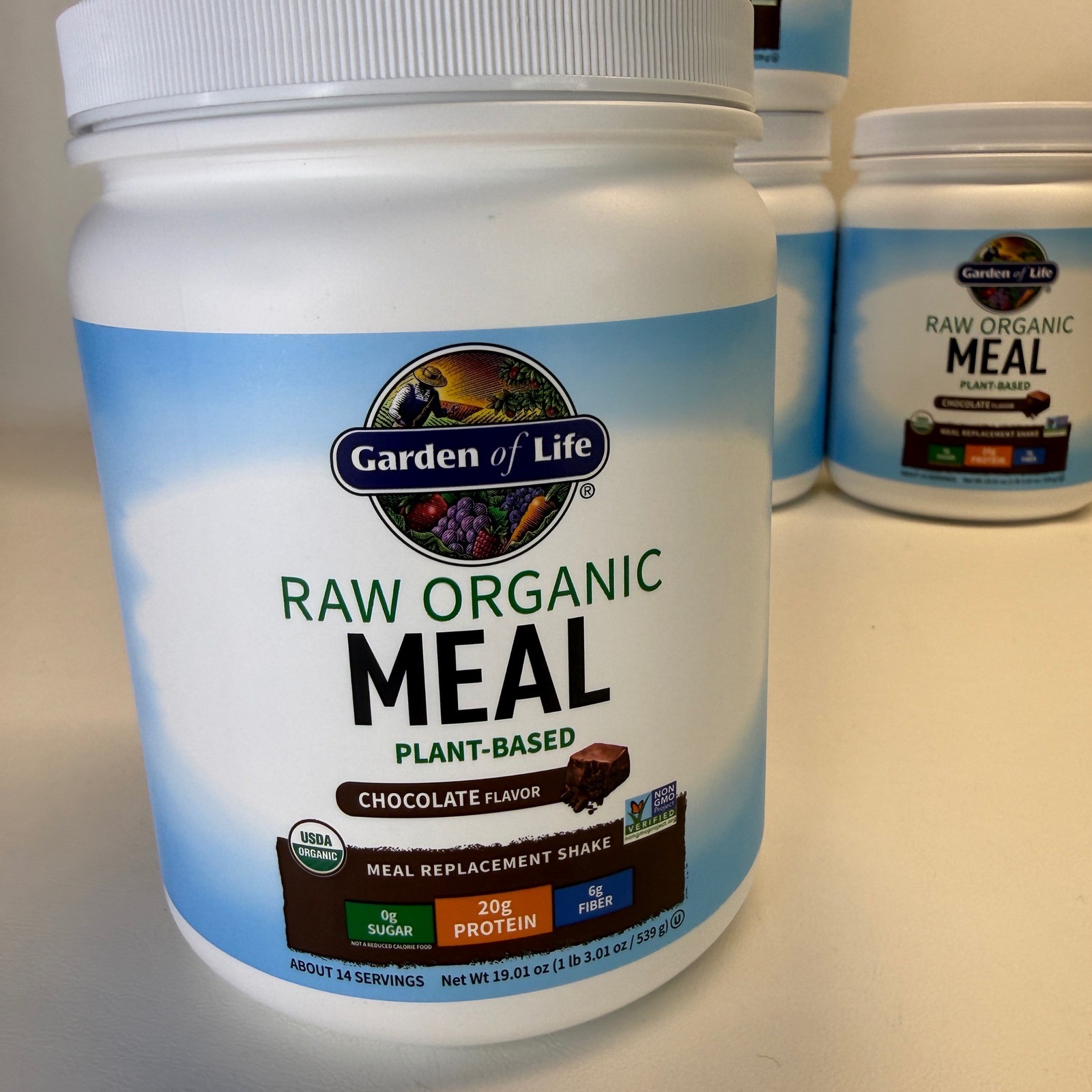 Garden of Life Raw Organic Meal Chocolate 6 Pack Plant Based Protein Shake