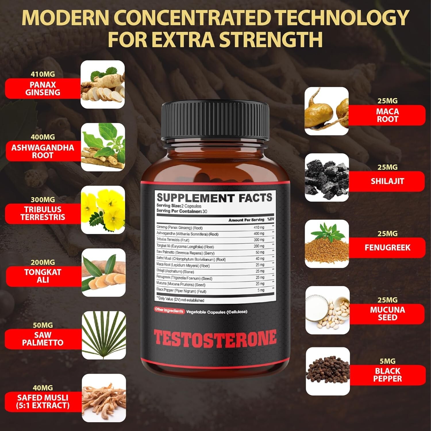 Legal STEROID ANABOLIC Pills BULKING Testosterone Booster MUSCLE GROW, 11 Herbs