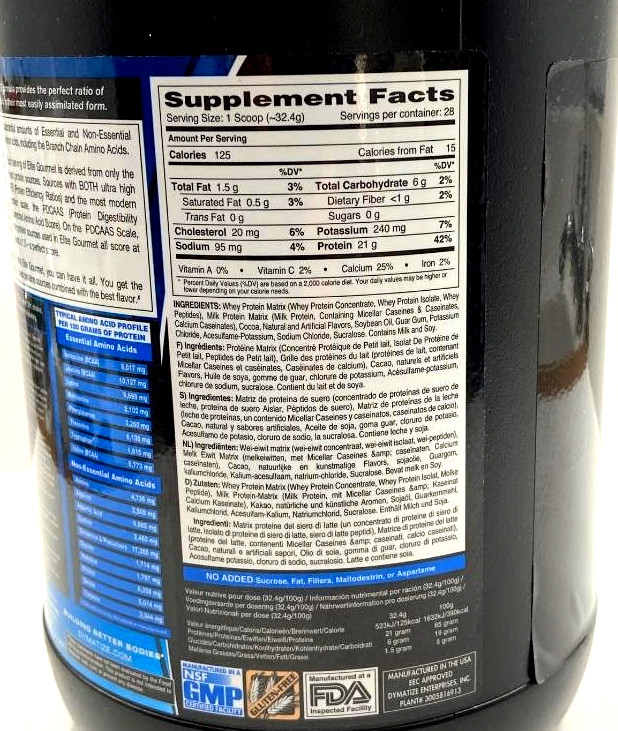 Elite Gourmet, Whey & Casein Blend, Strawberries & Cream, 5 lbs